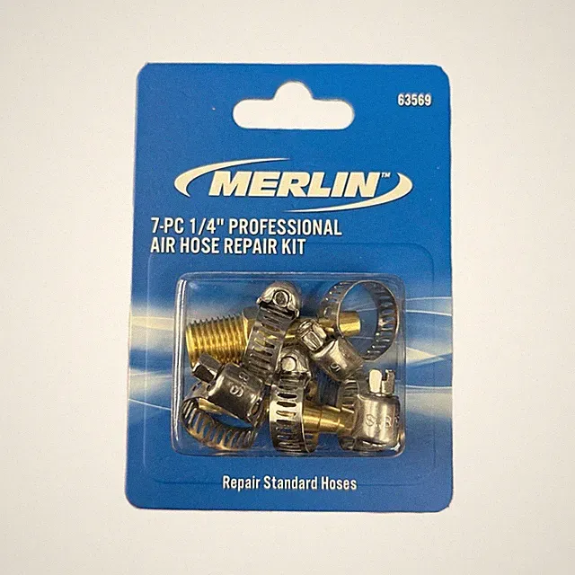 1/4'' Air Hose Repair Kit - 7 Pc / Repair Hose Damage in the Middle or end