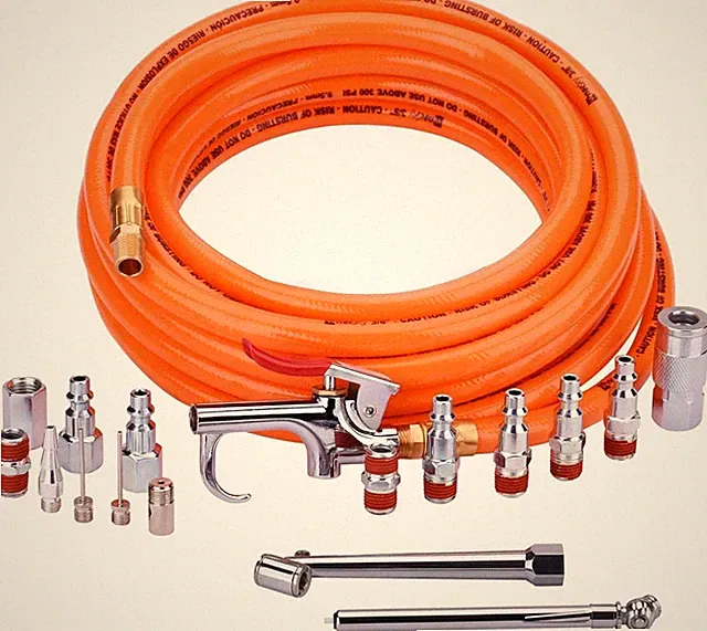 3/8" X 25ft PVC Air Compressor Hose Kit With 17 Piece Air Tool and Air Compresso