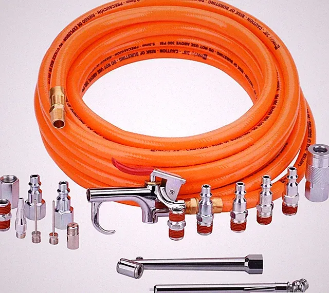3/8" X 25ft PVC Air Compressor Hose Kit With 17 Piece Air Tool