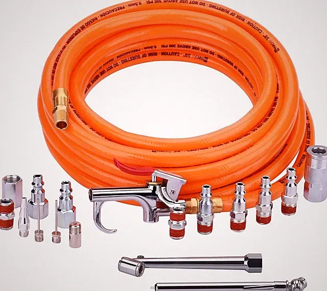 3/8"x25ft PVC Air Compressor Hose Kit With 17 Piece Air Tool and Air Compressor
