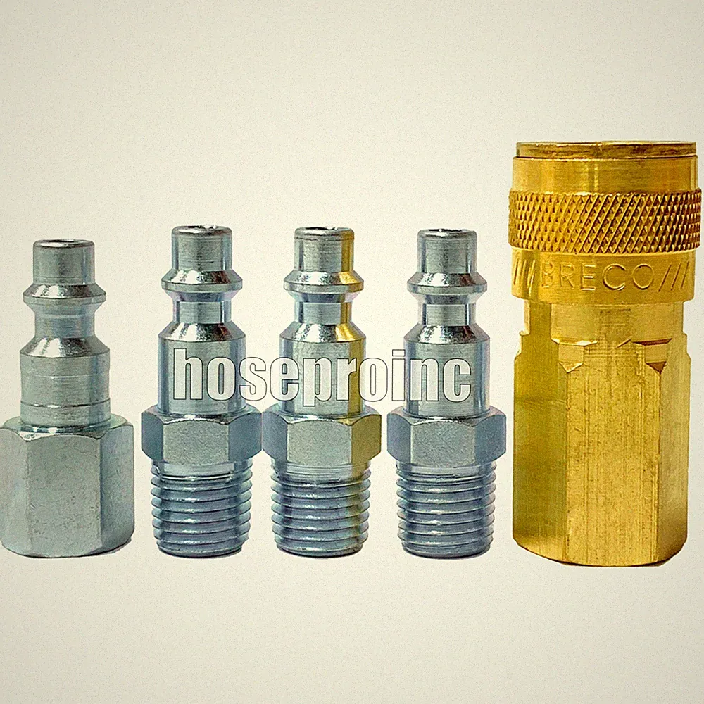 5 pc Air Hose Fittings - Universal Quick Coupler Set - 1/4" Air Compressor Parts