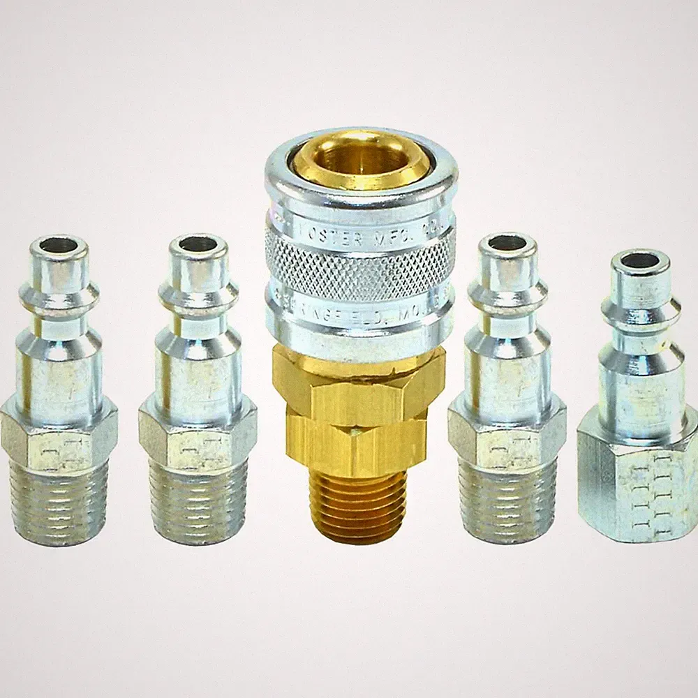 5pc Air Hose Compressor Fittings Heavy Duty Construction USA MADE I / M Style