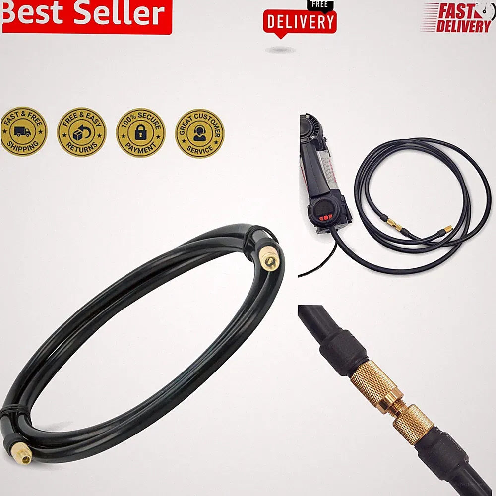 6 ft Rubber Air Compressor Extension Hose - 120 PSI for Easy Connectivity
