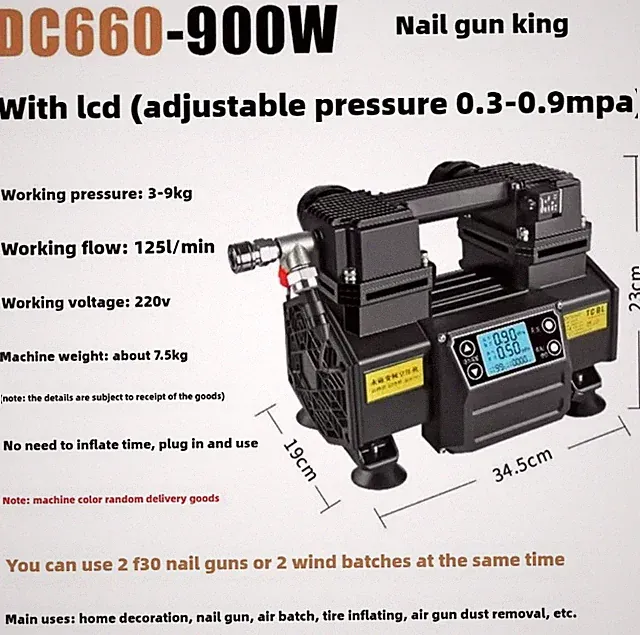 Air Compressor Aluminum Can Portable High Pressure Wood Spraying Air Pump