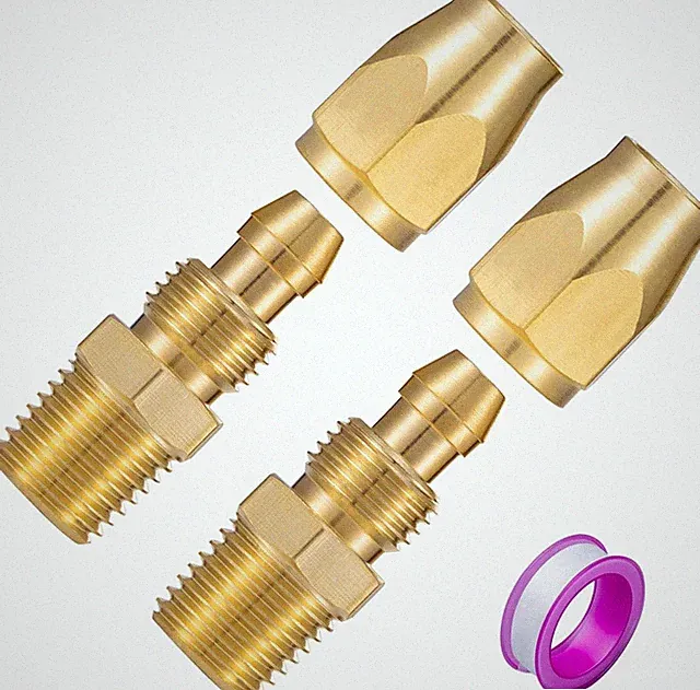 Air Hose Repair Kit 2 Pack 3/8-Inch Reusable Solid Brass Hose 3,5day Delivered