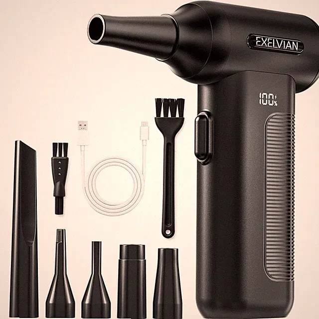 Compressed Air Duster Electric : 150000RPM 10000mAh LED 6-Gear Adjustable...