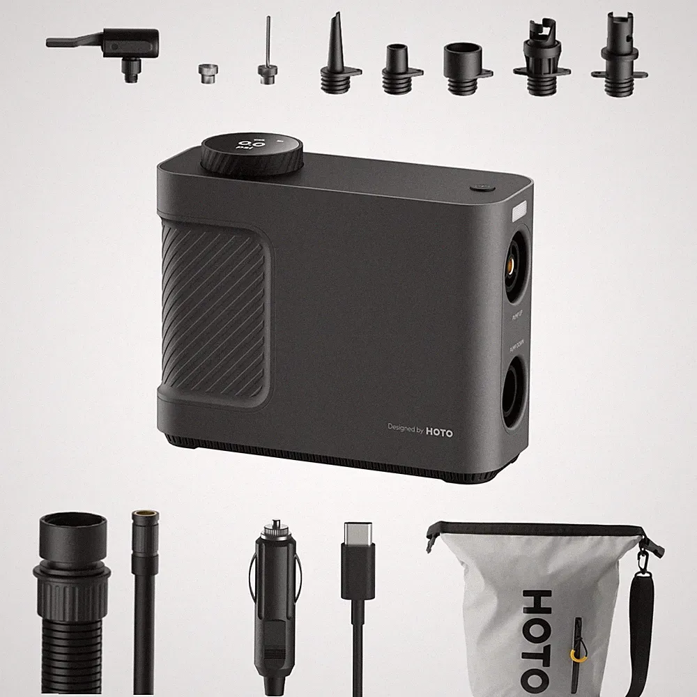 HOTO Air Pump Master, Portable Cordless Tire Inflator, Electric Air Pump with...