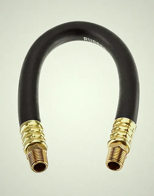 QWORK Air Compressor Hose, 3/8" X 13" 300 PSI Max Working Black