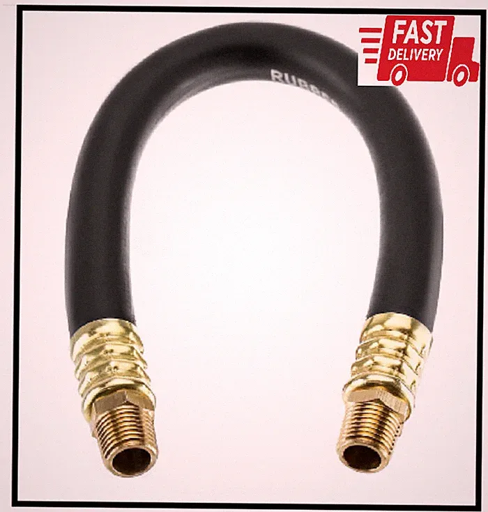 QWORK Air Compressor Hose, 3/8" X 15" Air Hose, 300 PSI Max Working Pressure, 1/